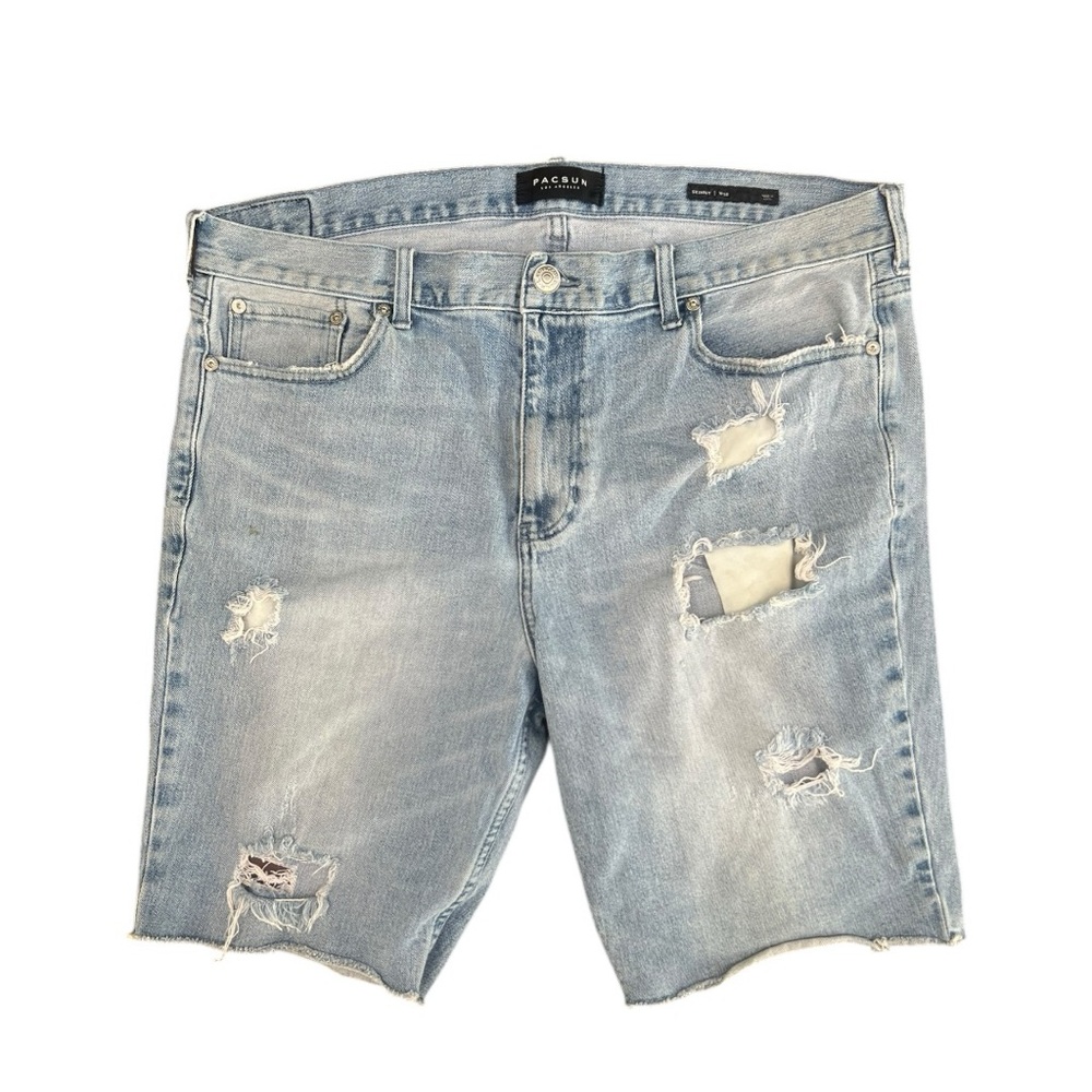 👖 PacSun‎ Distressed Denim Shorts – Skinny Fit – W38